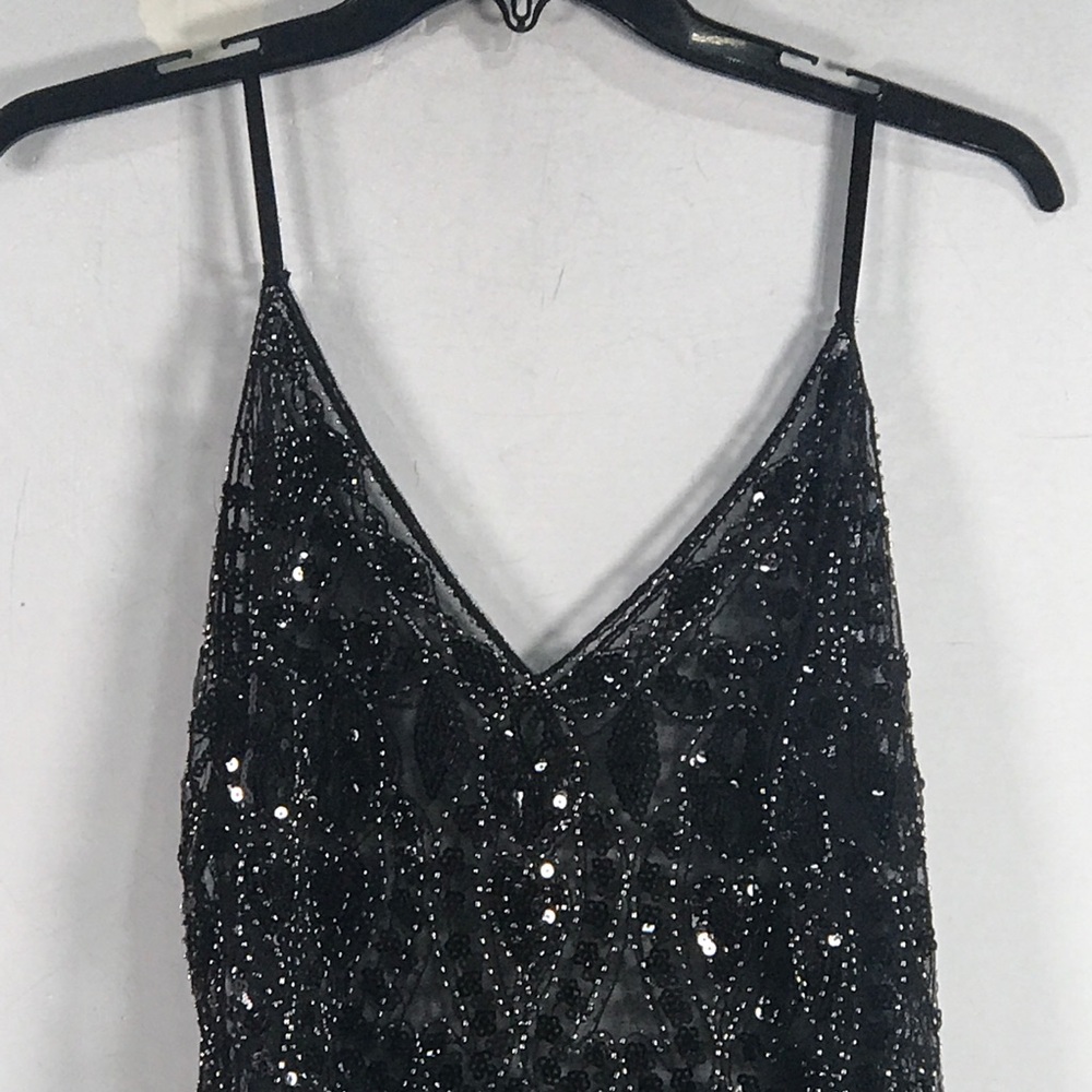 Baynoyia Semi See Through Sparkly Tank Top, Women's Size S - Black - Picture 5 of 6